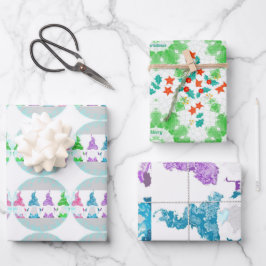 Frohe Weihnachten Geschenkpapier Set