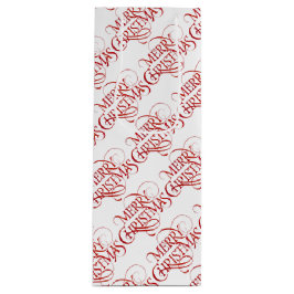 Frohe Weihnachten Geschenktüte Für Weinflaschen