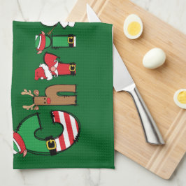 Frohe Weihnachten Geschirrtuch