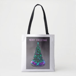 Frohe Weihnachten. Geschmückter Baum mit Geschenke