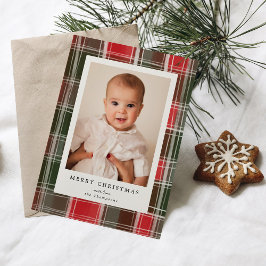 Frohe Weihnachten gestrichen Rot und Grün Karierte