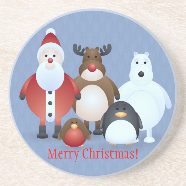 Frohe Weihnachten Getränkeuntersetzer (Vorne)