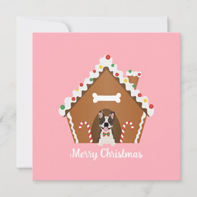 Frohe Weihnachten Gingerbread Dog House (Vorderseite)
