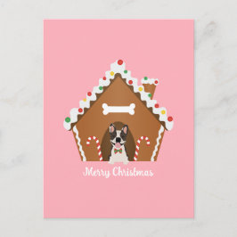 Frohe Weihnachten Gingerbread Dog House Postkarte