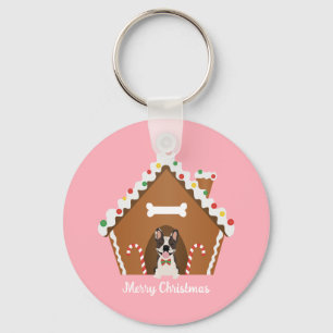 Frohe Weihnachten Gingerbread Dog House Schlüsselanhänger