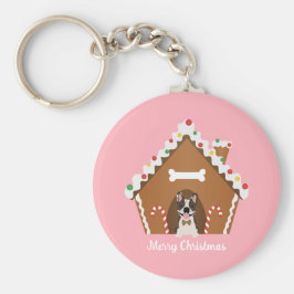 Frohe Weihnachten Gingerbread Dog House Schlüsselanhänger