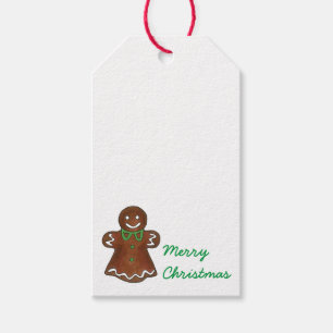 Frohe Weihnachten Gingerbread Frau Cookie Holiday Geschenkanhänger