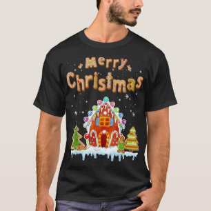 Frohe Weihnachten Gingerbread Haus Backcreme T-Shirt
