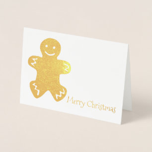 Frohe Weihnachten Gingerbread Mann Cookie Holiday Folienkarte