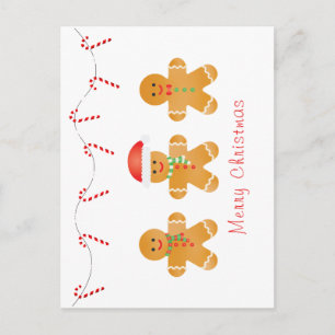 Frohe Weihnachten Gingerbread Männer Postkarte