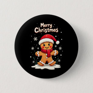 Frohe Weihnachten Gingerbrot Cookie Baking Girls F Button