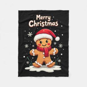 Frohe Weihnachten Gingerbrot Cookie Baking Girls F Fleecedecke