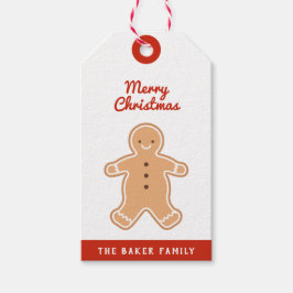 Frohe Weihnachten | Gingerbrot-Cookie-Geschenketik Geschenkanhänger