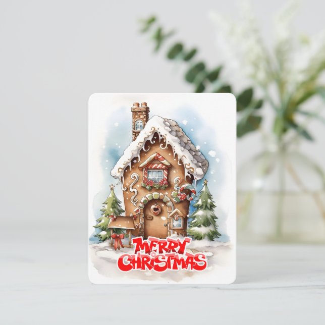 frohe weihnachten gingerhouse-design (Stehend Vorderseite)