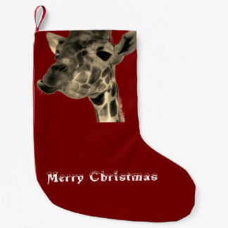 Frohe Weihnachten Giraffe Foto Kleiner Weihnachtsstrumpf
