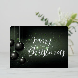 Frohe Weihnachten Glanz Schwarz Weihnachtsdekorati Folien Feiertagskarte