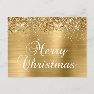 Frohe Weihnachten Glänzende Goldfolie