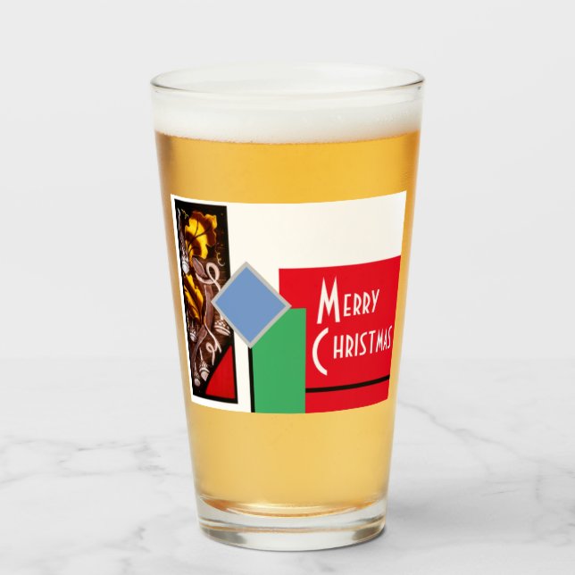 Frohe Weihnachten Glas (Vorne (Gefüllt))