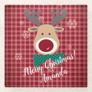 Frohe Weihnachten! Glasuntersetzer