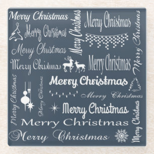 Frohe Weihnachten Glasuntersetzer