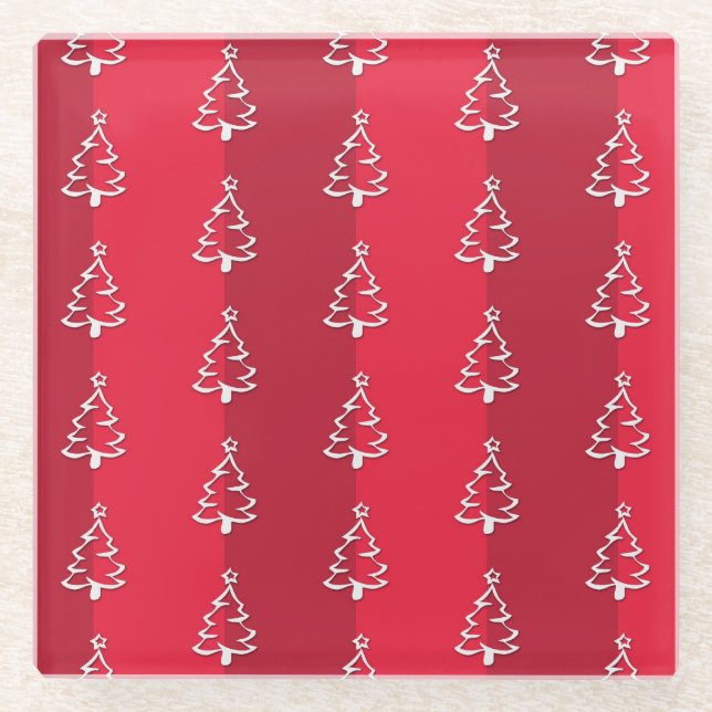 Frohe Weihnachten Glasuntersetzer (Vorderseite)