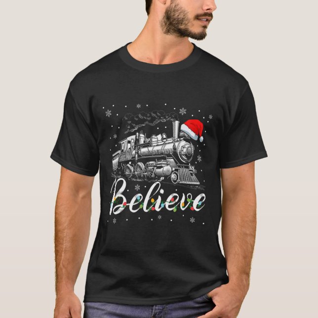 Frohe Weihnachten glauben an Weihnachtsfamilien We T-Shirt (Vorderseite)