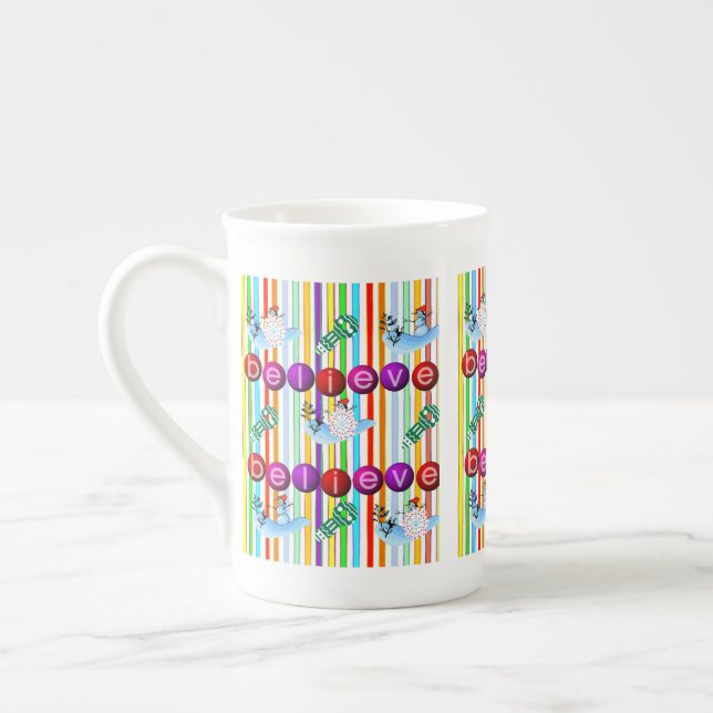 Frohe Weihnachten glauben China Tasse (Links)