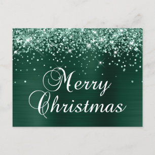 Frohe Weihnachten Glitter Tannenbaum Grün Folie