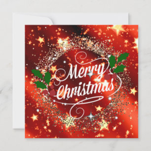 Frohe Weihnachten Glitter und Glanz Karte