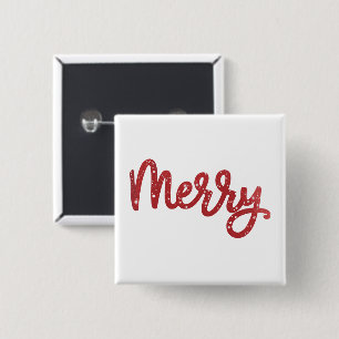 Frohe Weihnachten Glitter Urlaub  Button