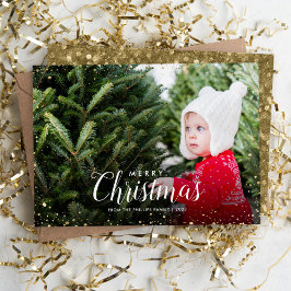 Frohe Weihnachten | Glitz Imitats Glitzer Foto Ove