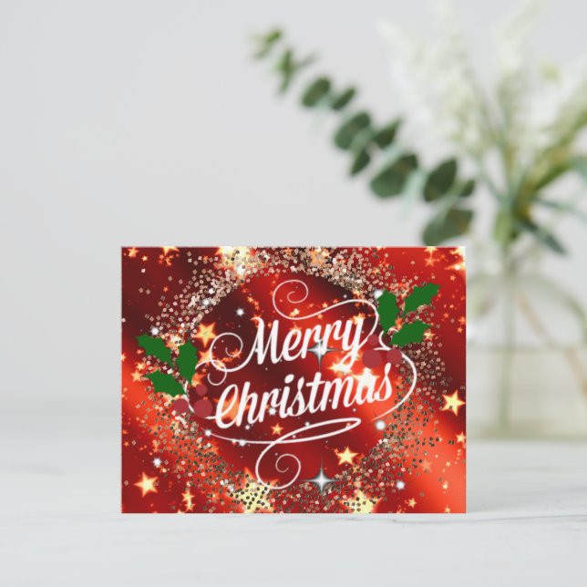 Frohe Weihnachten Glitzer und funkeln (Stehend Vorderseite)