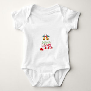 Frohe Weihnachten – Glocken & Weihnachtsschlitten Baby Strampler