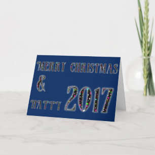 Frohe Weihnachten & Glück 2017 Stars Typografie