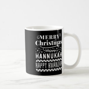 Frohe Weihnachten Glück Hanukkah Happy Kwanzaa 7 Kaffeetasse