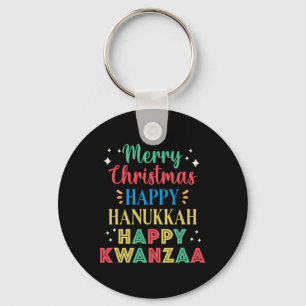 Frohe Weihnachten Glück Hanukkah Happy Kwanzaa 9 Schlüsselanhänger