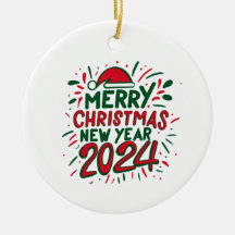 Frohe Weihnachten Glück im neuen Jahr 2024