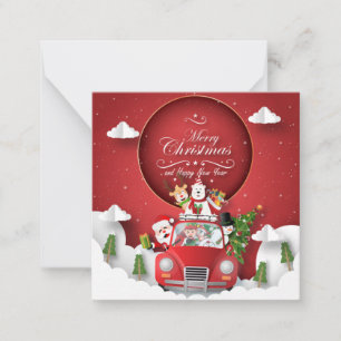 Frohe Weihnachten/Glück im neuen Jahr Mitteilungskarte