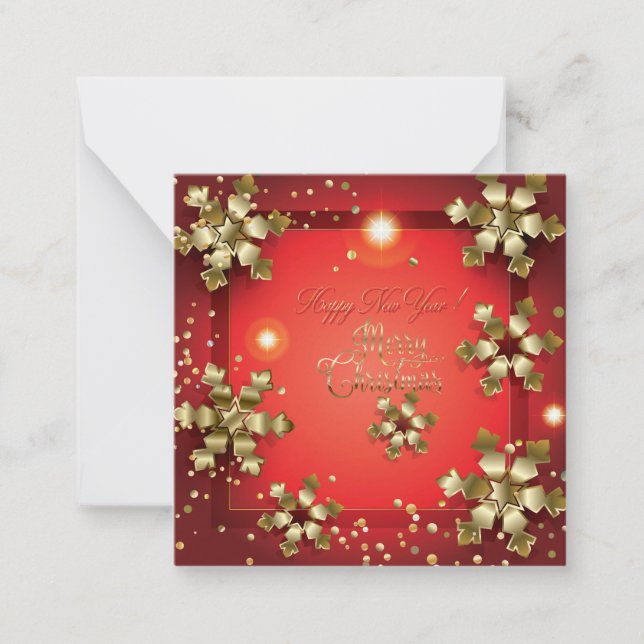 Frohe Weihnachten & Glück Neues Jahr! 2026 XMAS Mitteilungskarte (Vorderseite)