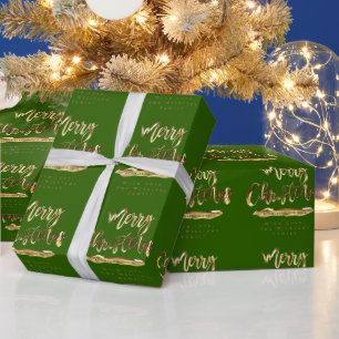 Frohe Weihnachten Glück Neues Jahr Elegant Gold Gr Geschenkpapier