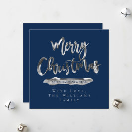 Frohe Weihnachten Glück Neues Jahr Elegant Navy Bl