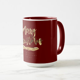 Frohe Weihnachten Glück Neues Jahr Elegant Rotes G Tasse