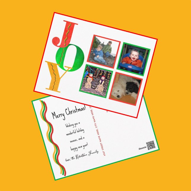 Frohe Weihnachten Glück Neues Jahr Foto Postkarte (Von Creator hochgeladen)