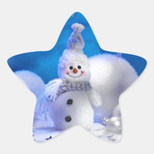 Frohe Weihnachten Glück Neues Jahr - Freudenvolle Stern-Aufkleber