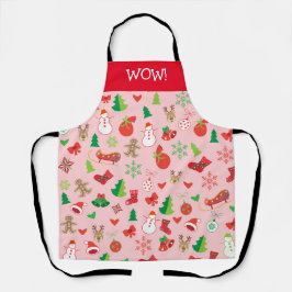 Frohe Weihnachten & Glück Neues Jahr! Fun XMAS Sno Schürze