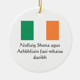 Frohe Weihnachten Glück Neues Jahr Irish Ornament