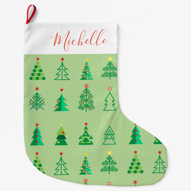 Frohe Weihnachten & Glück Neues Jahr! Ornaments Großer Weihnachtsstrumpf (Vorderseite)