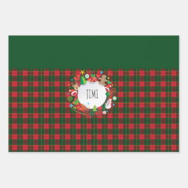 Frohe Weihnachten & Glück Neues Jahr! Schottland M Geschenkpapier Set