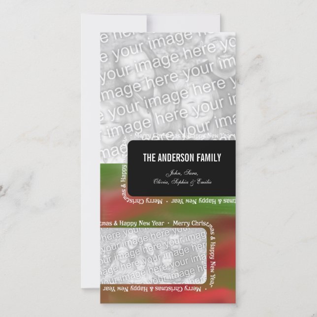 Frohe Weihnachten & Glück Neujahr 2 Foto Rahmen (Vorderseite)