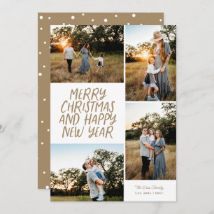 Frohe Weihnachten Glück Neujahr 4 Foto Collage Hol